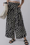 Summer Safari Zebra Stripe Print Flowy Wide Leg Pants